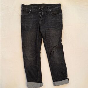 Nudie Jeans Men's Charcoal Straight Jeans